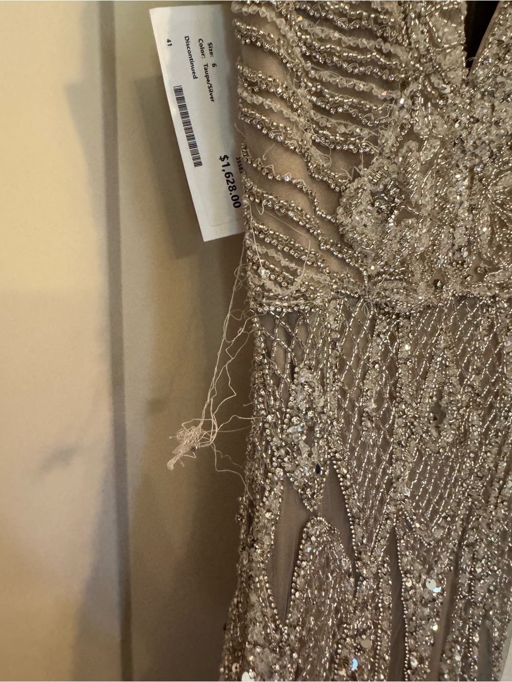 Jovani Silver Beaded Prom Gown - Picture 8 of 9